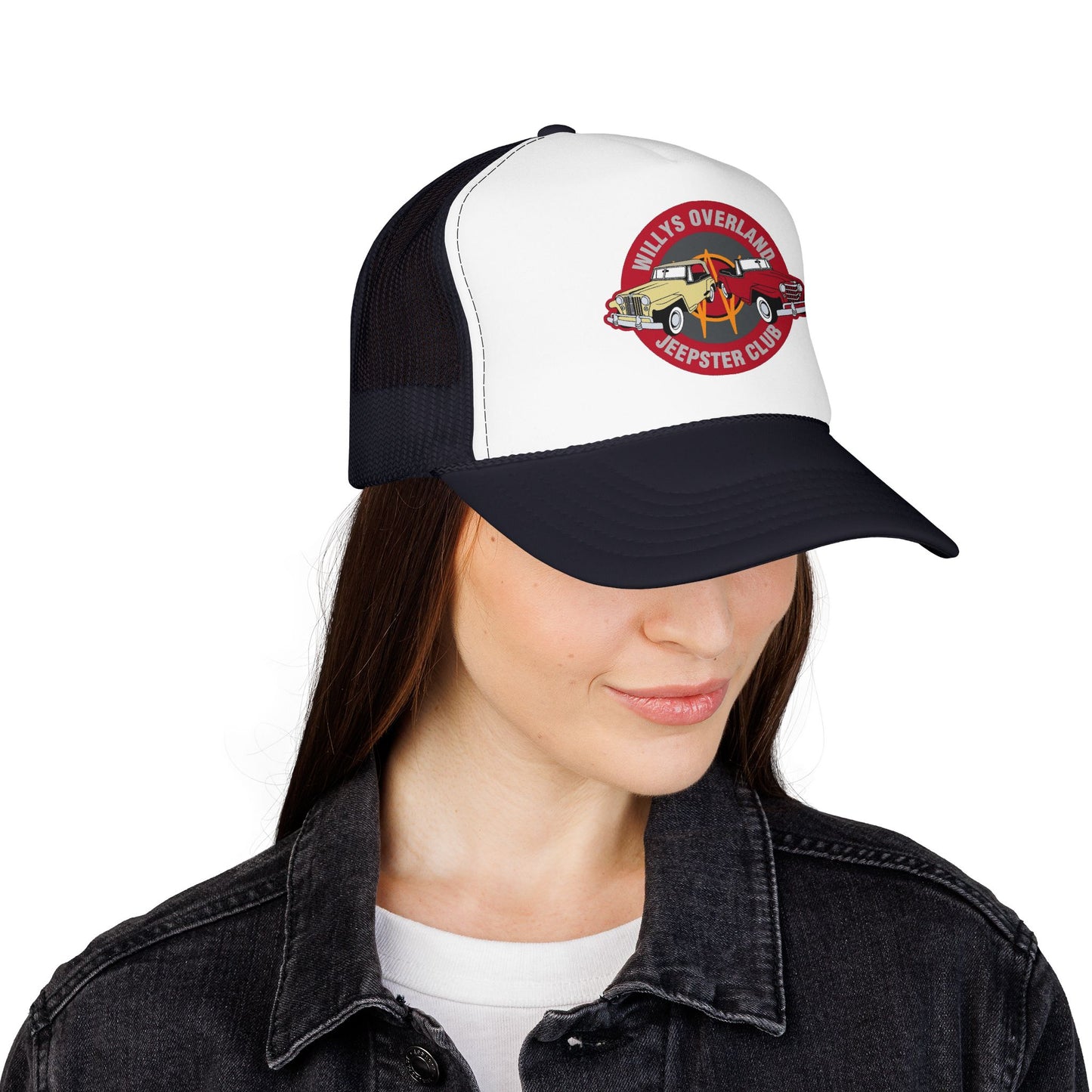 Willys Overland Jeepster Club Printed Trucker Hat