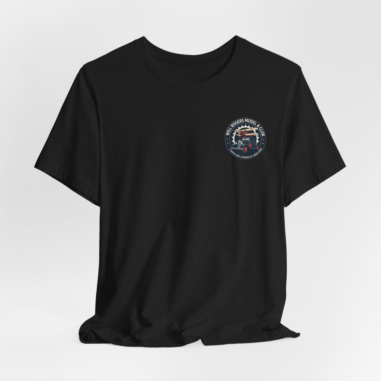 Will Rogers Model A Club (small front logo) Unisex Jersey Tee