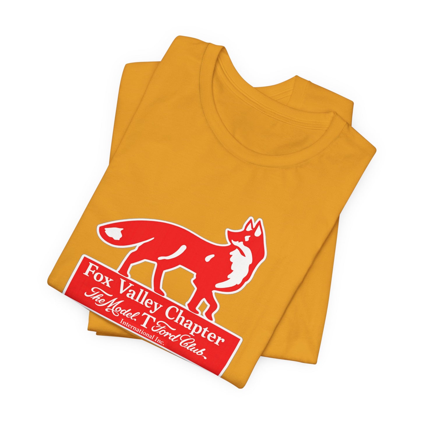 Fox Valley Chapter Model T Ford Club Tee — Red Fox Logo Short Sleeve T-Shirt