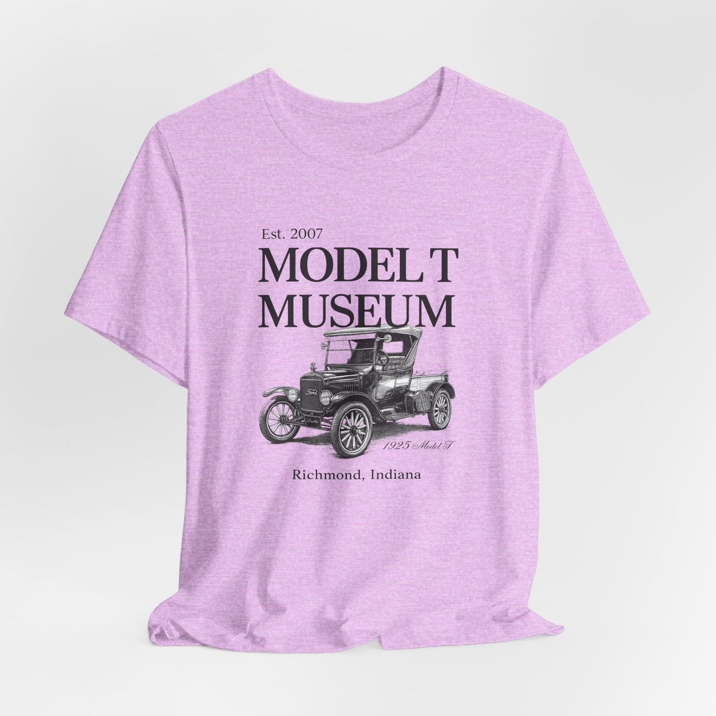 1925 Model T Pickup "Bradley" Museum Tee — Vintage Ford Model T Illustration (Richmond, Indiana)