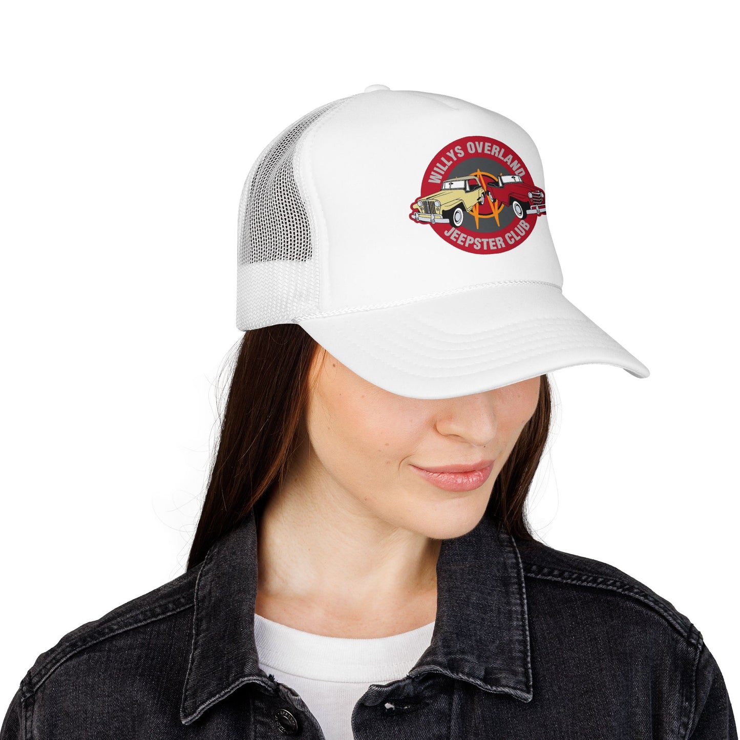 Willys Overland Jeepster Club Printed Trucker Hat