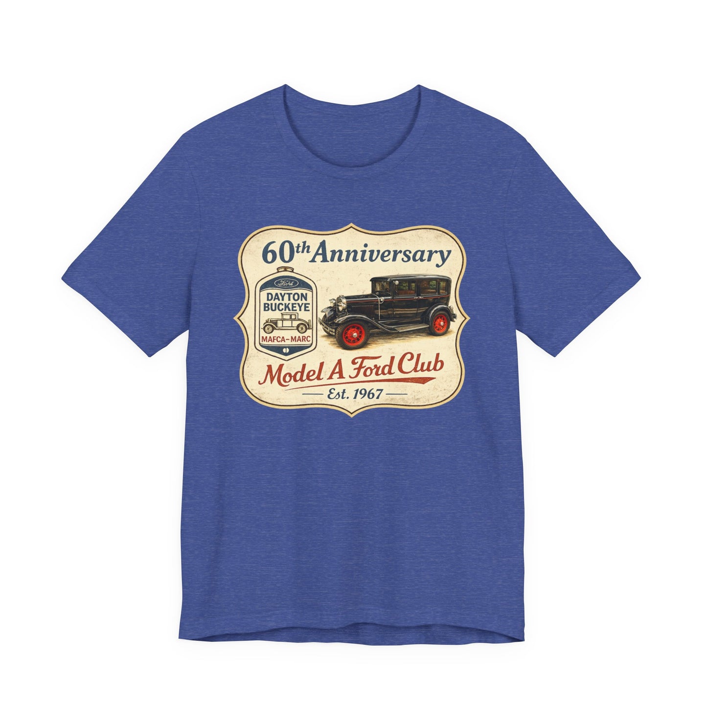 Dayton Buckeye Model A Ford Club 60th Anniversary Tee (SH) - Vintage Classic Car Shirt