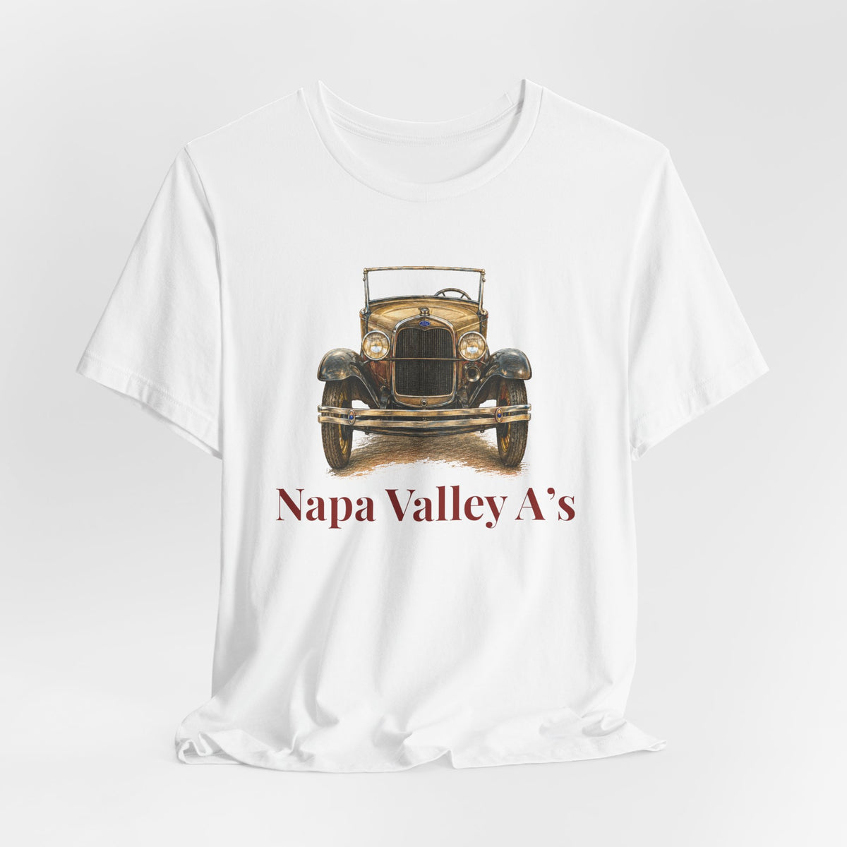 Napa Valley A’s Vintage Car Tee - Large Front Logo