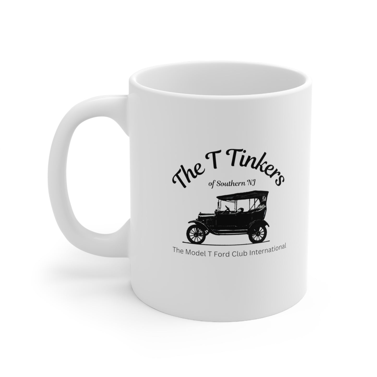 The T Tinkers of Southern NJ White Ceramic Mug, 11oz