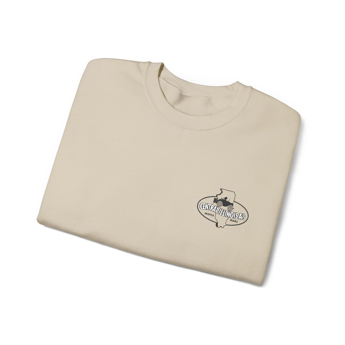 Central Illinois A's Crewneck Embroidered Sweatshirt — Small Chest Logo