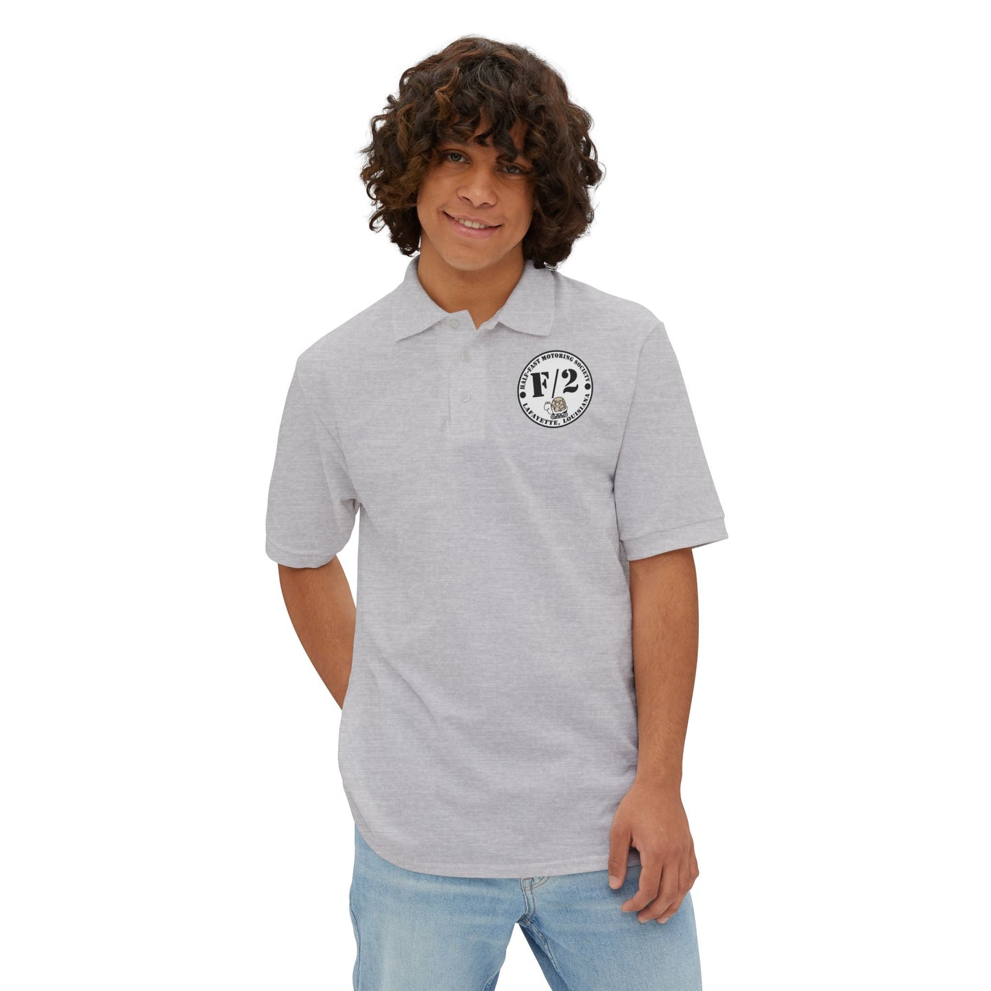 Half-Fast Motoring Society Men's Polo Shirt — Embroidered Golf & Workwear Short Sleeve