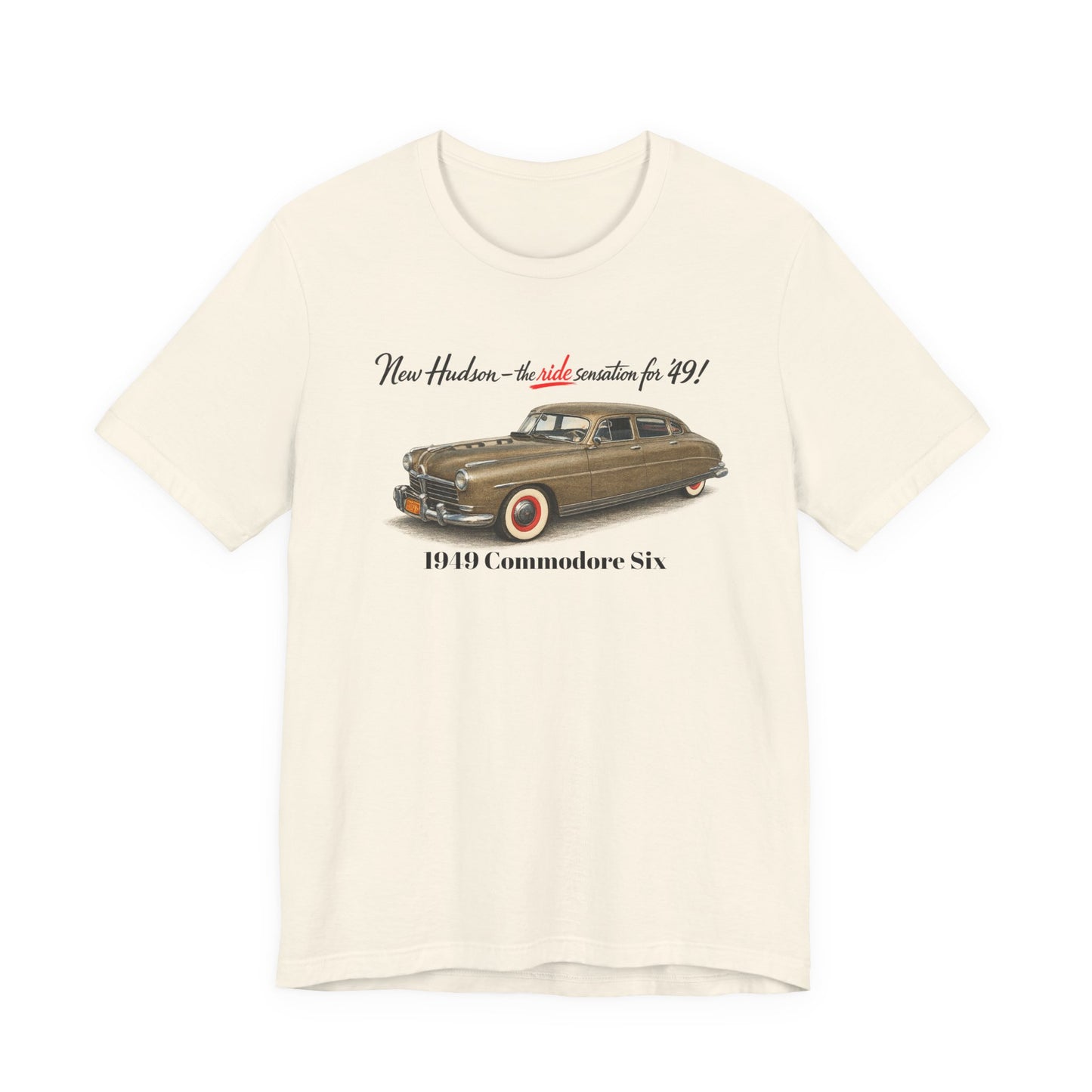 1949 Hudson Commodore Six Vintage Car T-Shirt — Unisex Jersey Short Sleeve Tee (DT)