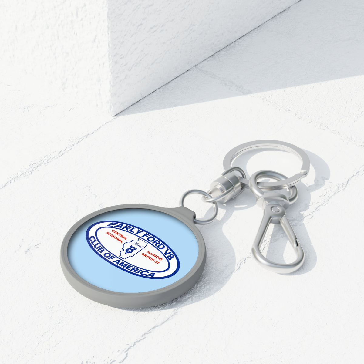 Central Illinois Early Ford V8 Keyring Tag