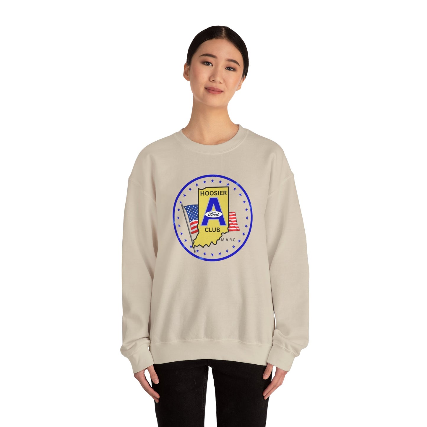 Hoosier A Ford Club Crewneck Sweatshirt — Indiana Pride Vintage Seal