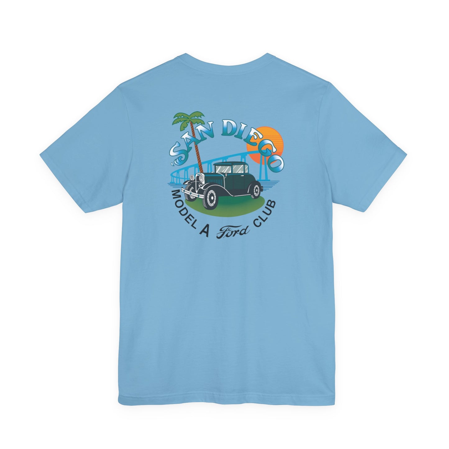 San Diego Model A Ford Club Tee — Vintage Car Sunset Shirt