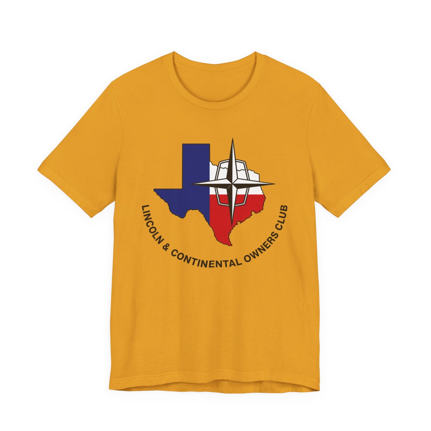 Lincoln & Continental Owners Club - Texas Gulf Coast Region T‑Shirt — Unisex Jersey Short Sleeve Tee