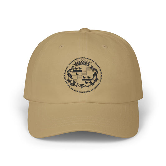 Cadillac 1905-1908 Embroidered Vintage Seal Dad Cap — Classic Crest Baseball Hat