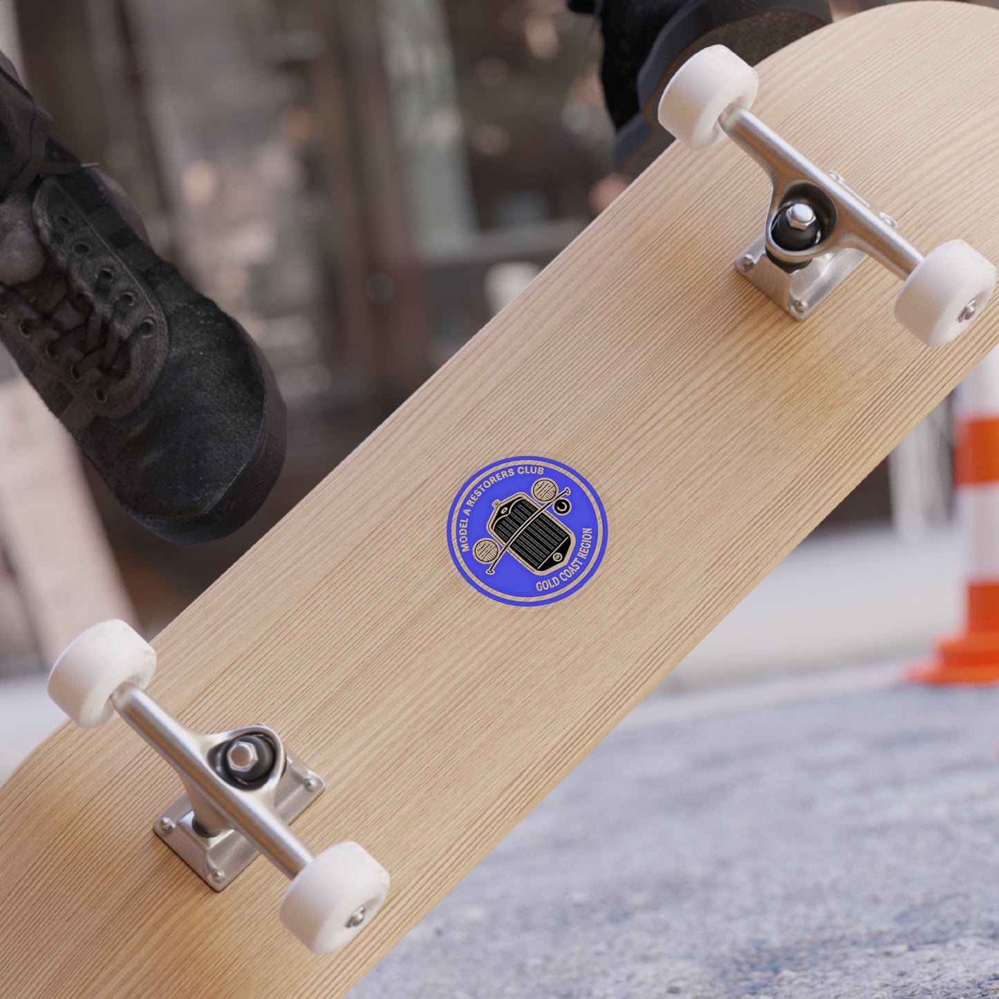 Gold Coast Region Model A Restorers Club Round Sticker — (Transparent Outdoor)