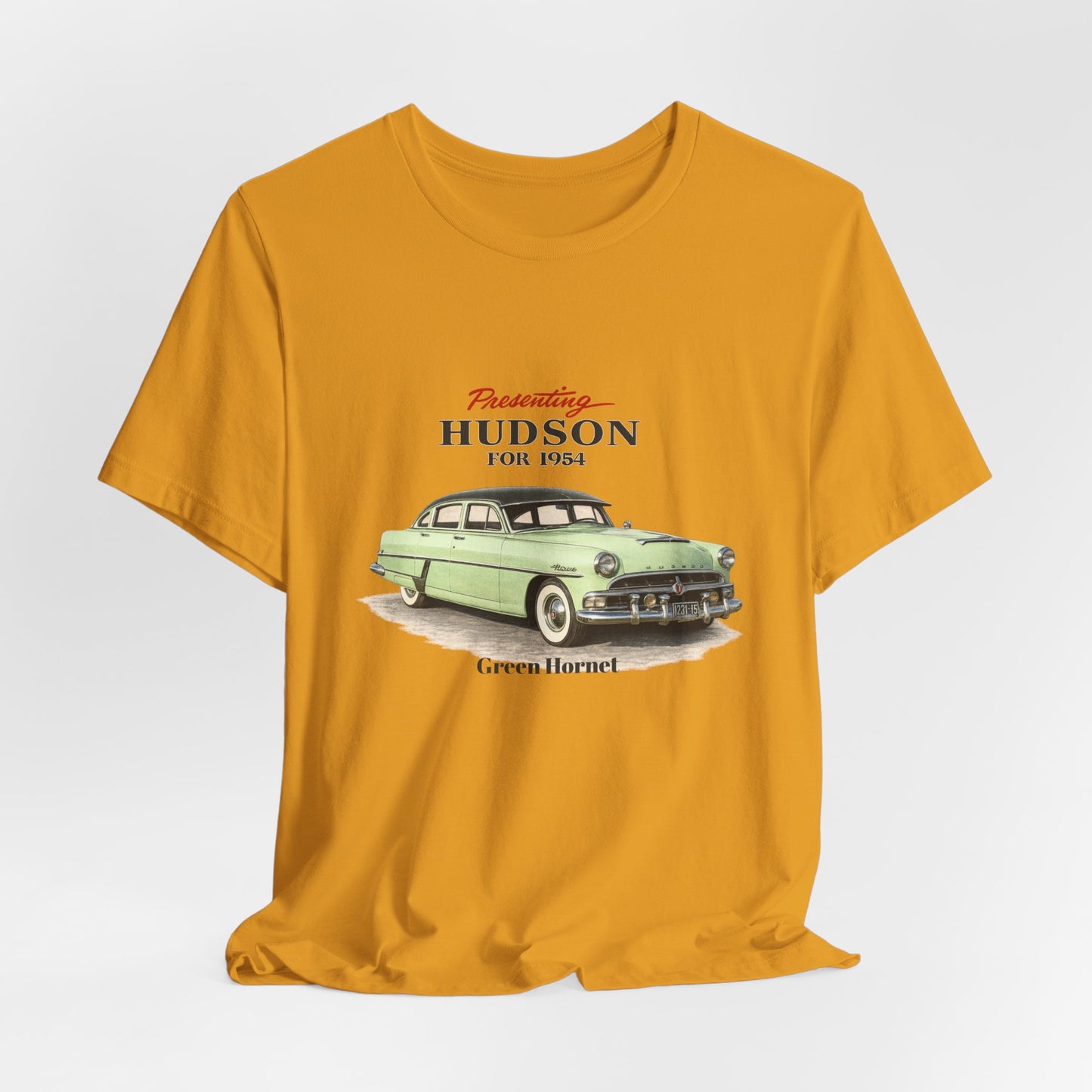 1954 Hudson Hornet Vintage Car Tee — Green Classic Automobile Graphic T-Shirt (RonR)