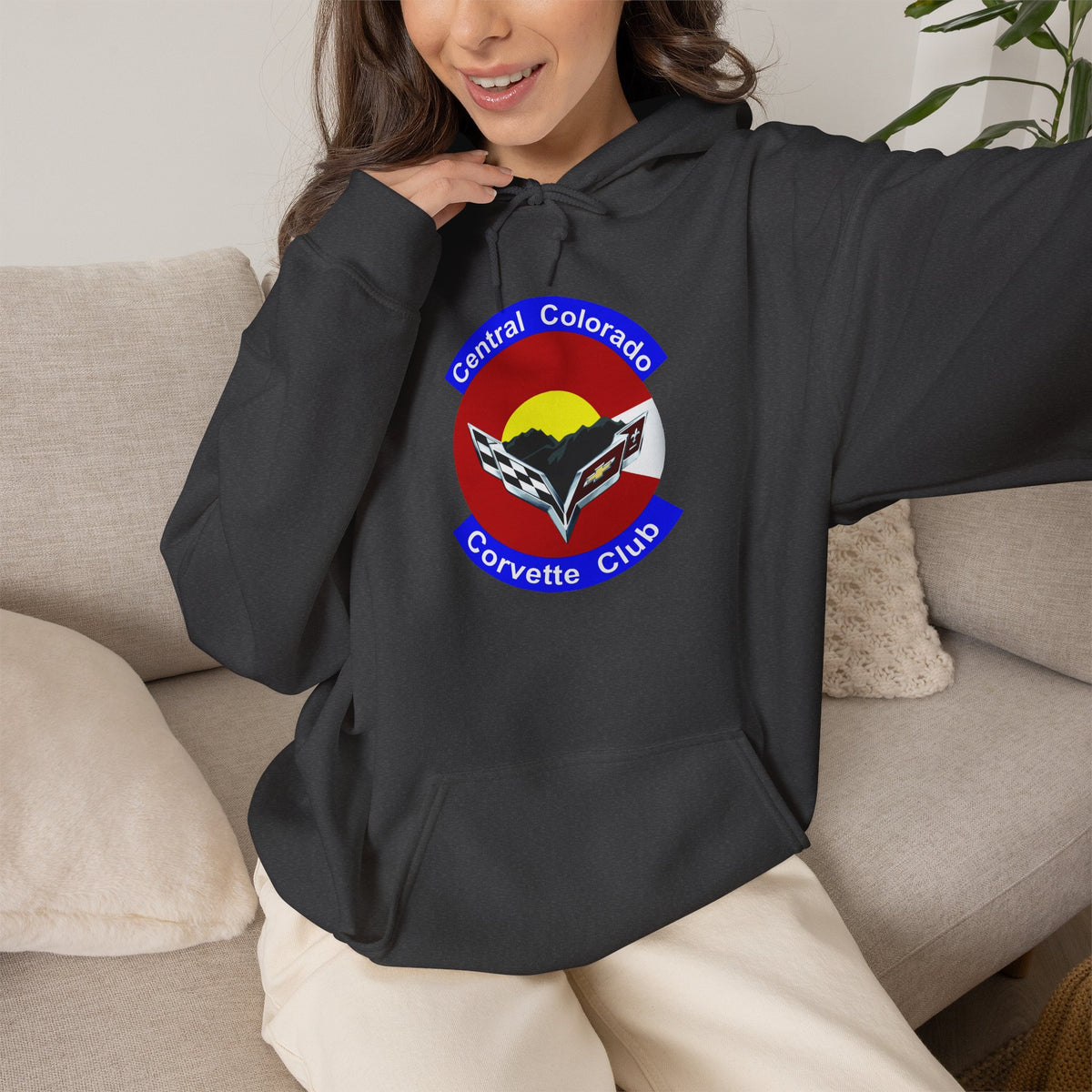 Central Colorado Corvette Club Screen Printed Hoodie Pullover