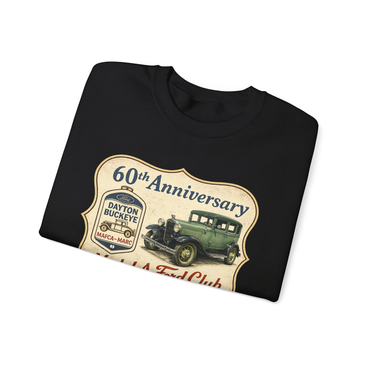 Dayton Buckeye Model A Ford Club 60th Anniversary Unisex Heavy Blend™ Crewneck Sweatshirt Gildan (SSG)