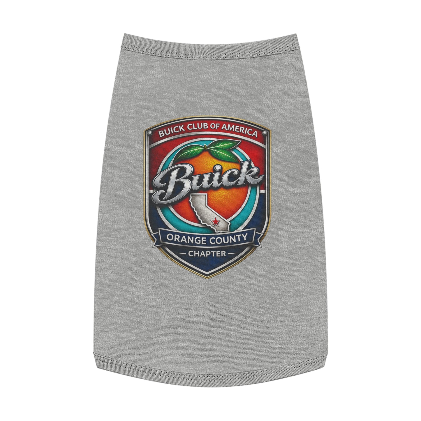 Buick Club of America Orange County Pet Tank Top — Logo Dog Shirt