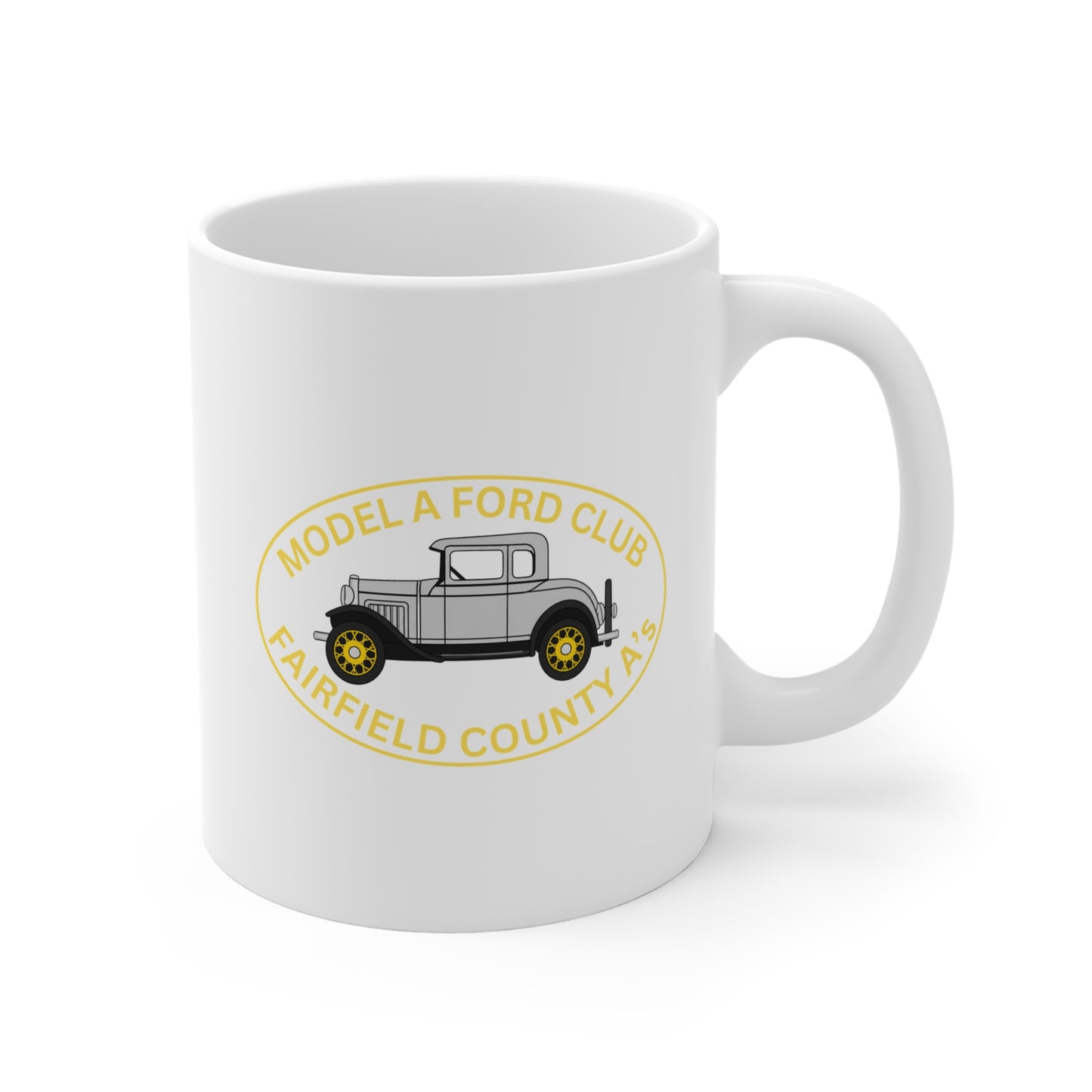 Fairfield County A's Model A Ford Club Coffee Mug — Vintage Car Collector Gift