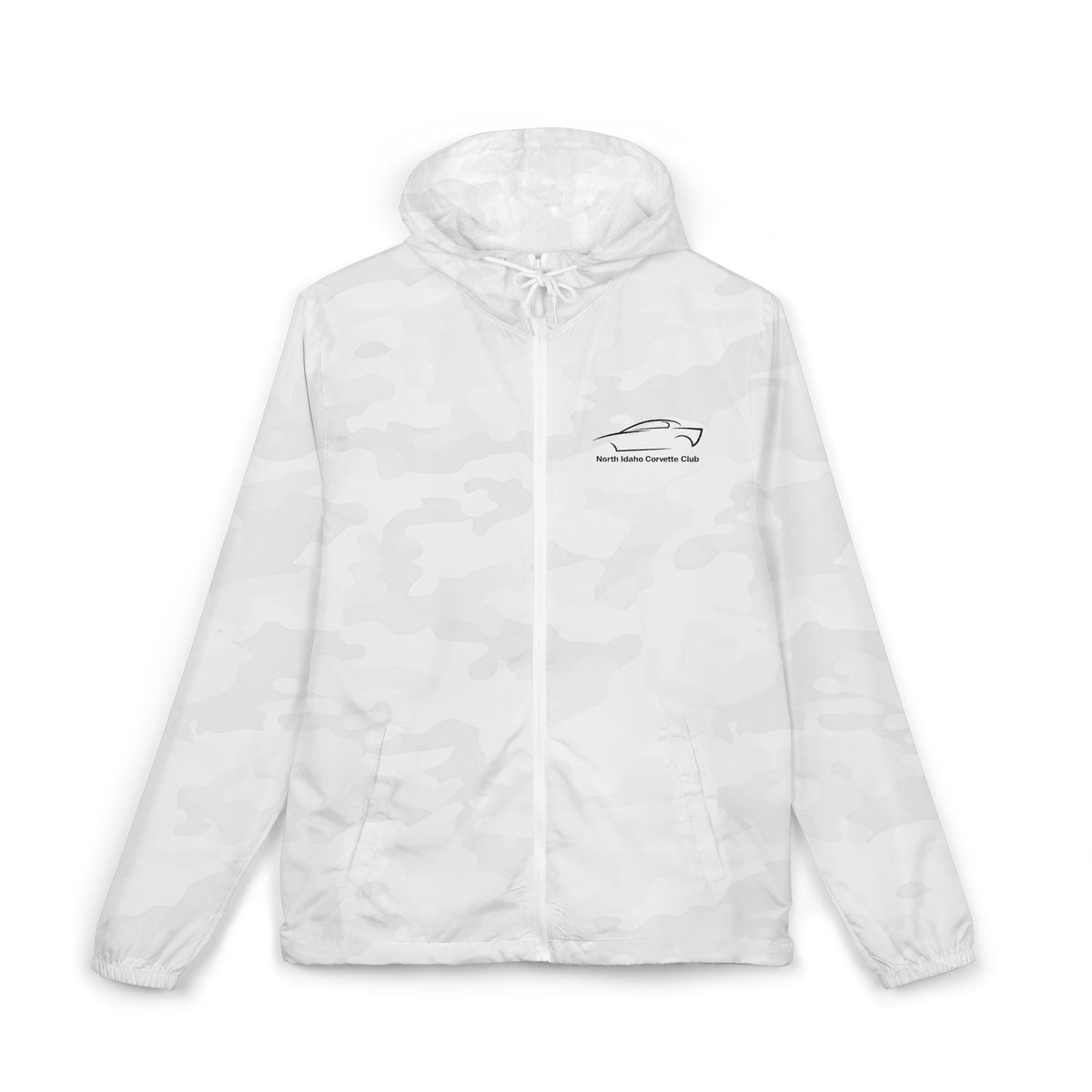 North Idaho Corvette Club Jacket — Unisex Full-Zip Windbreaker Jacket with Front and Back Logos