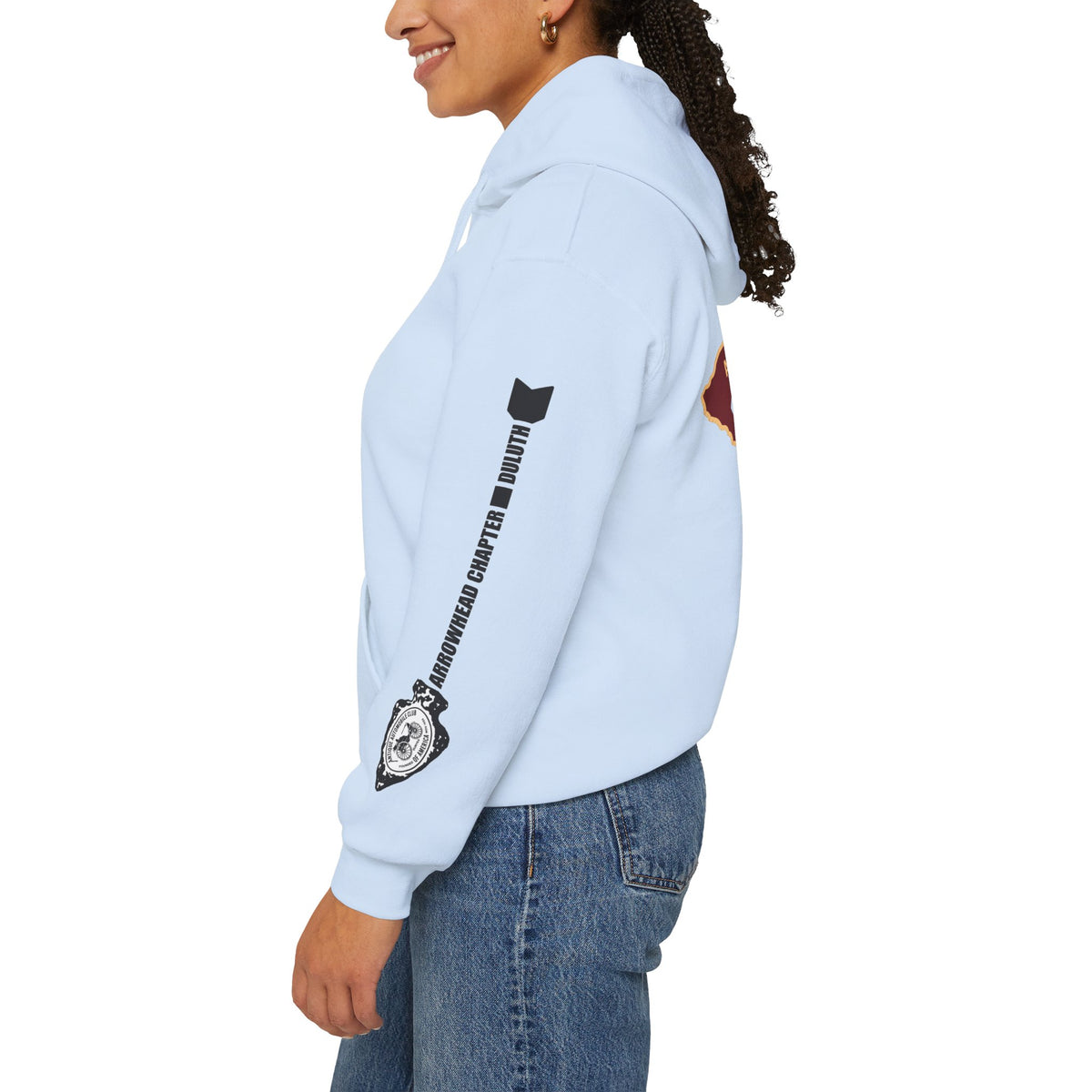 Arrowhead Chapter AACA Club Hoodie — "I'd Rather Be in My Antique Car" plus Sleeve and Back Images