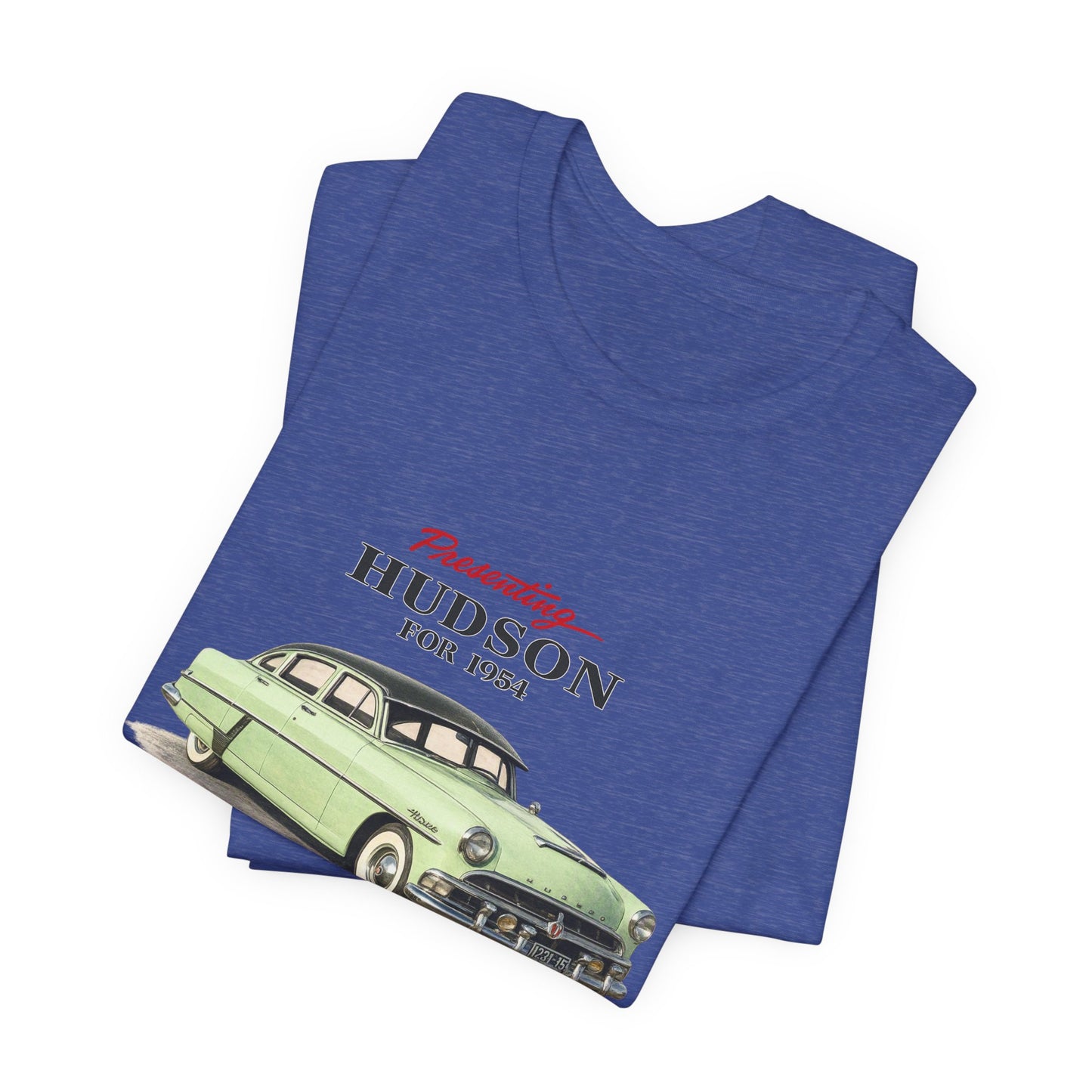 1954 Hudson Hornet Vintage Car Tee — Green Classic Automobile Graphic T-Shirt (RonR)