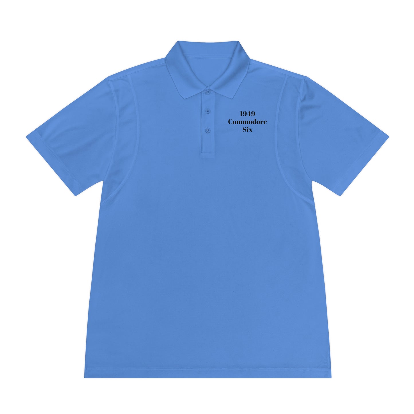 1949 Hudson Commodore Six Polo Shirt — Vintage Hudson Car Graphic Men's Sport Polo (DT)