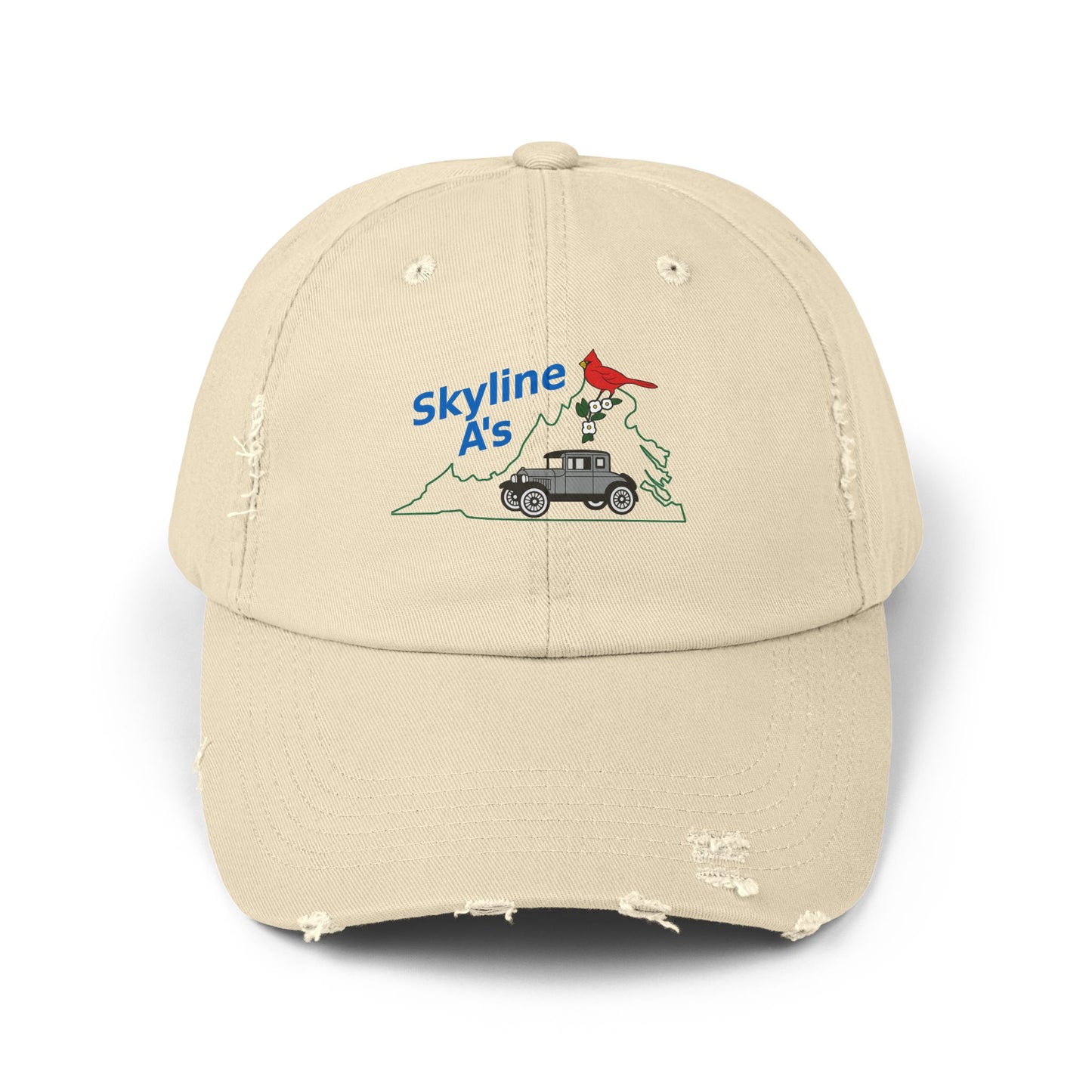 Skyline A's Distressed Baseball Cap (printed) — Vintage Hat