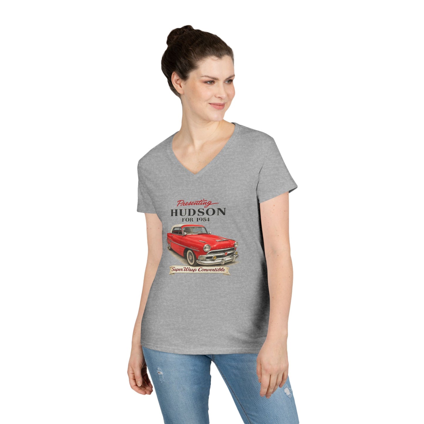 1954 Hudson Super Wasp Women's V-Neck Tee