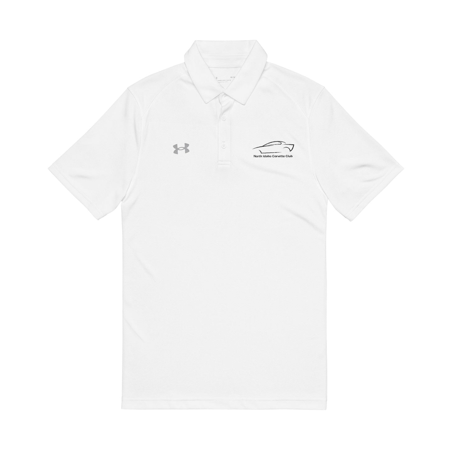 North Idaho Corvette Club Embroidered White Men's Polo — Under Armour® Men's Polo Shirt (Embroidery)