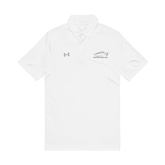 North Idaho Corvette Club Embroidered White Men's Polo — Under Armour® Men's Polo Shirt (Embroidery)