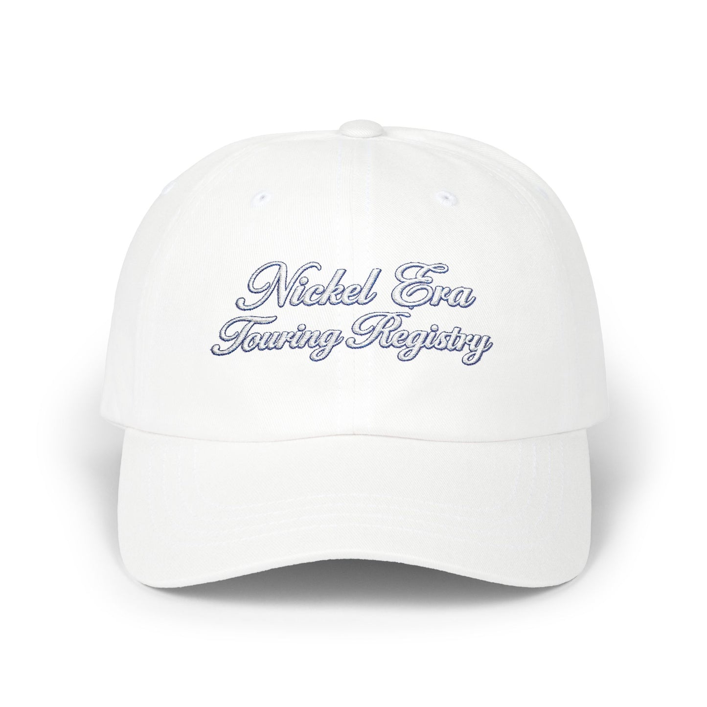 Nickel Era Touring Registry Embroidered Dad Cap — Gold Script