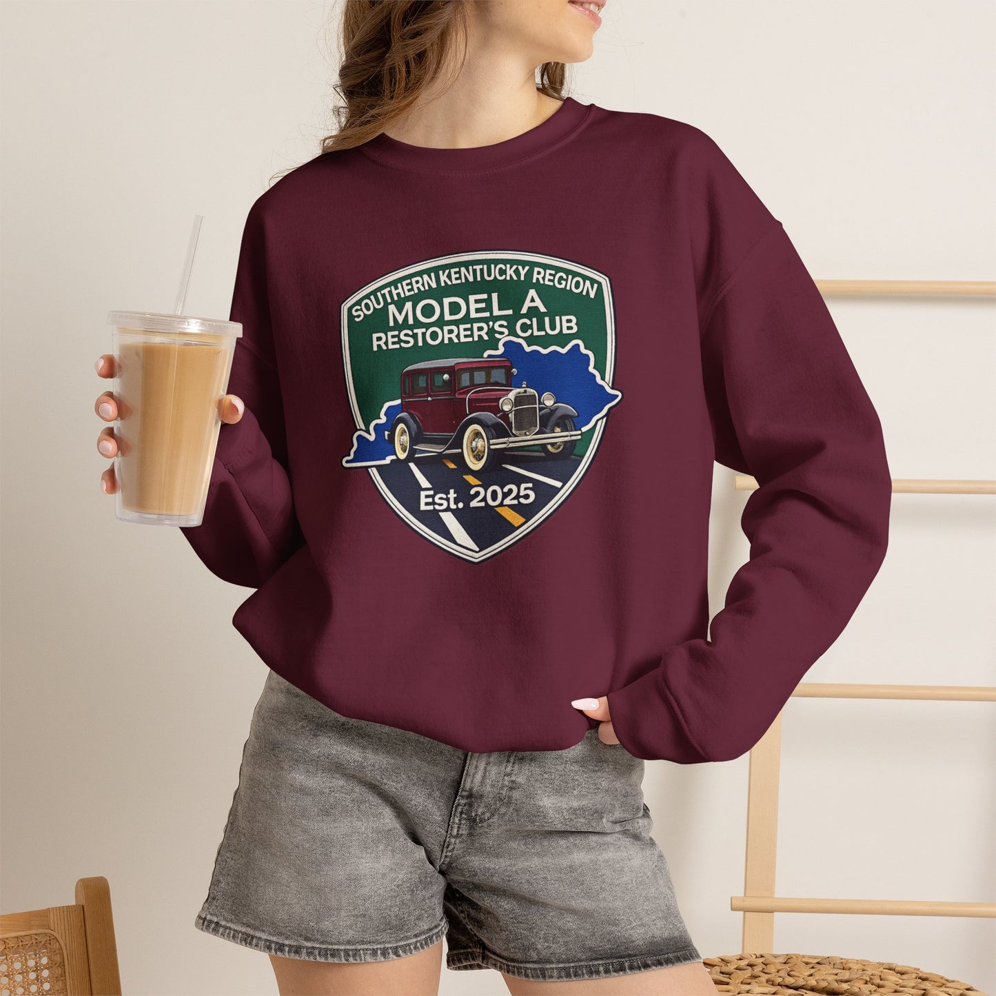 Southern Kentucky Region Model A Restorer's Club Crewneck Sweatshirt — Unisex Heavy Blend™ Gildan Crewneck Sweatshirt