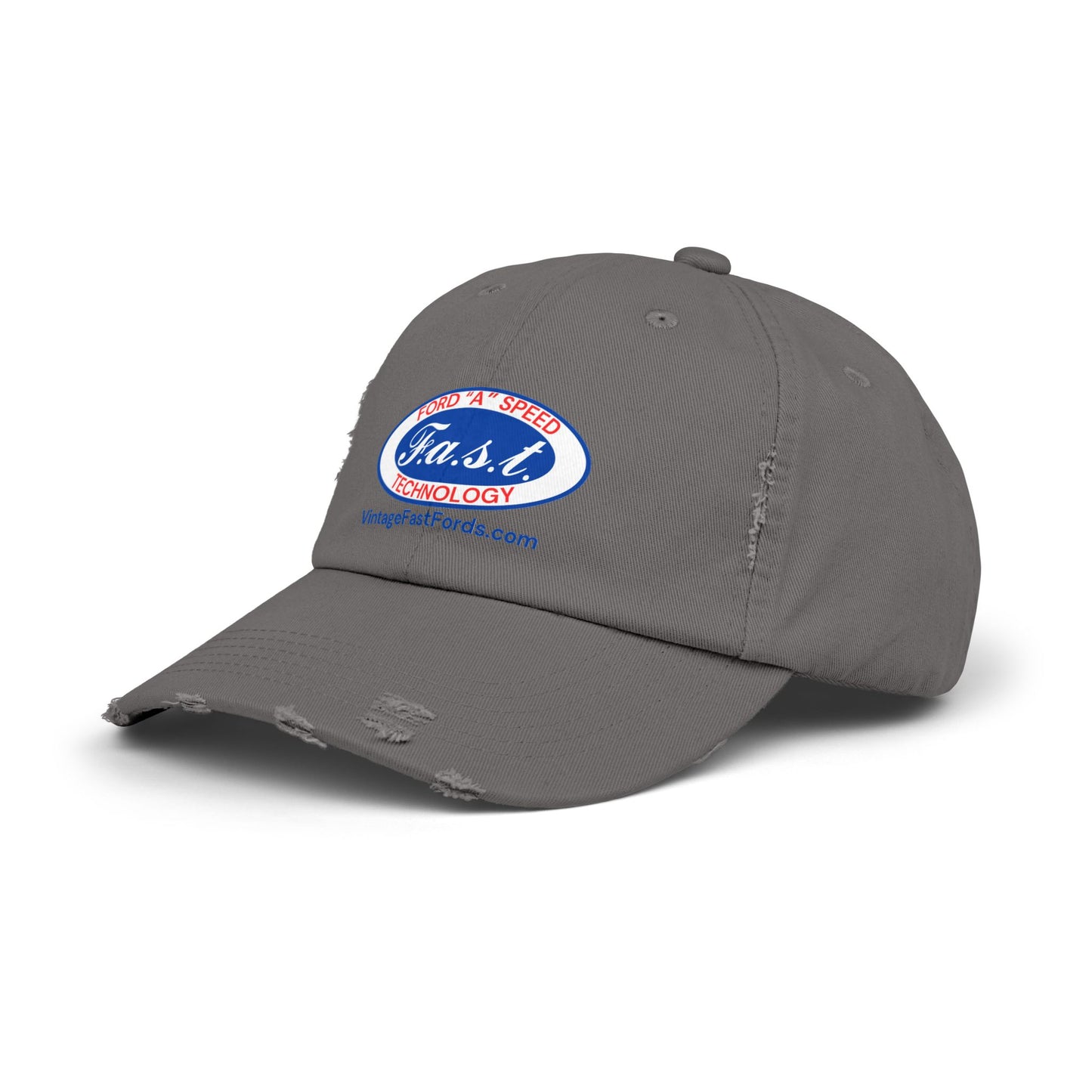 F.a.s.t. Ford "A" Speed Technology Unisex Distressed Cap - Vintage Fast Ford Logo Hat