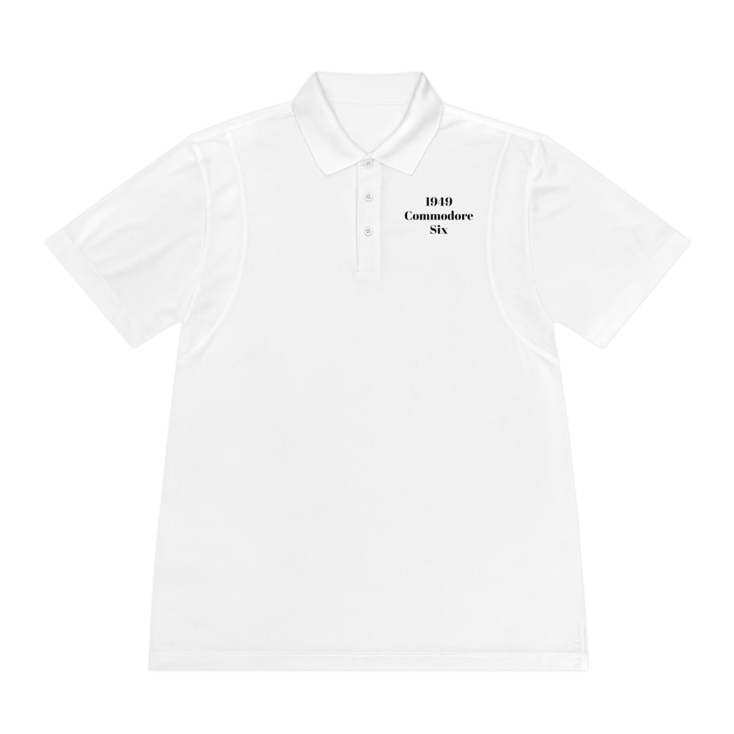 1949 Hudson Commodore Six Polo Shirt — Vintage Hudson Car Graphic Men's Sport Polo (DT)