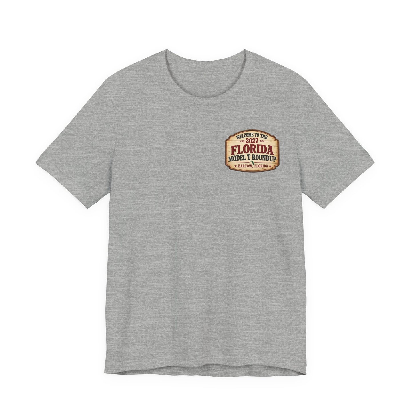 Florida Model T Roundup 2027 Soft-Style T-Shirt - Front and Back Graphics