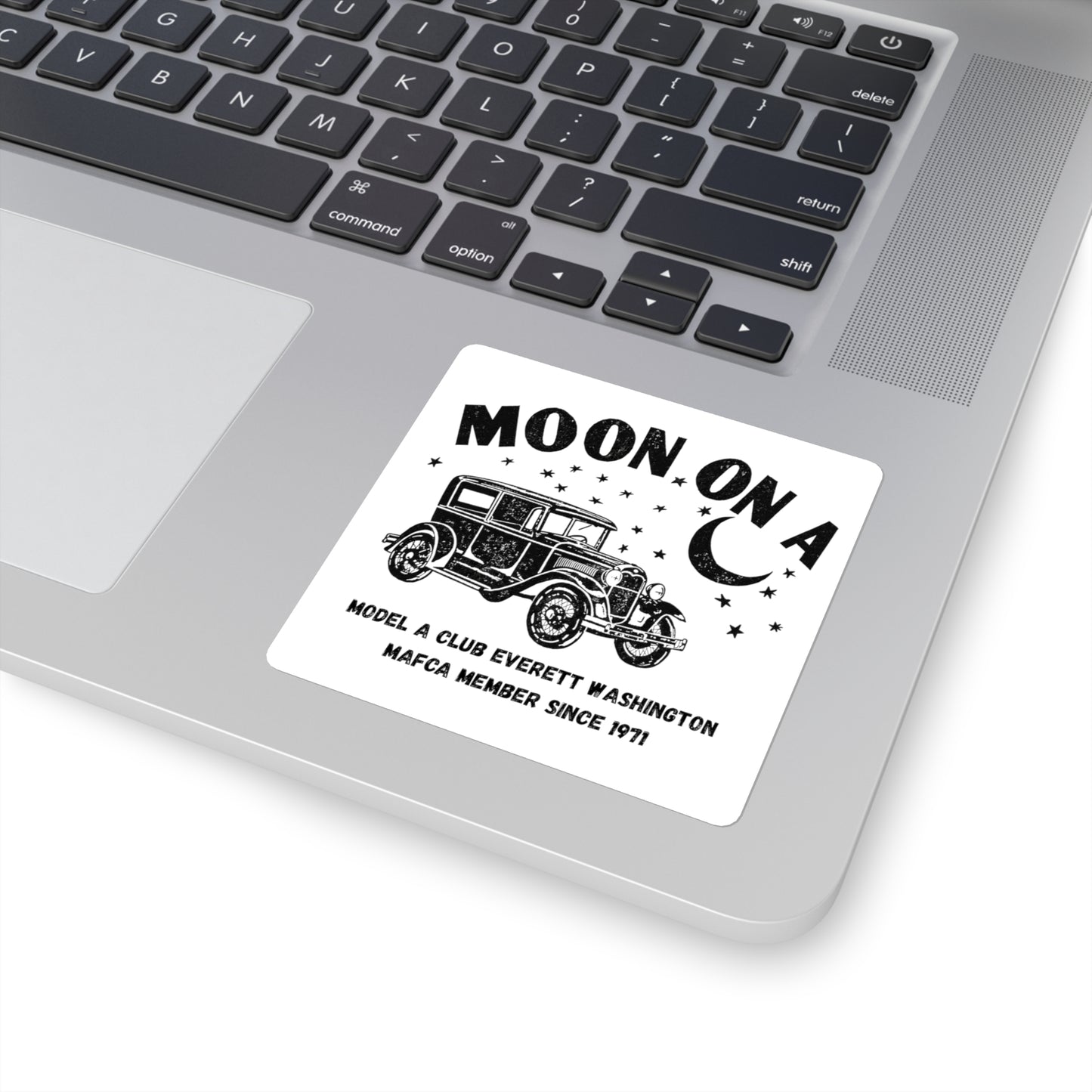 Moon On A Sticker — "Moon On A" Retro Automotive Decal