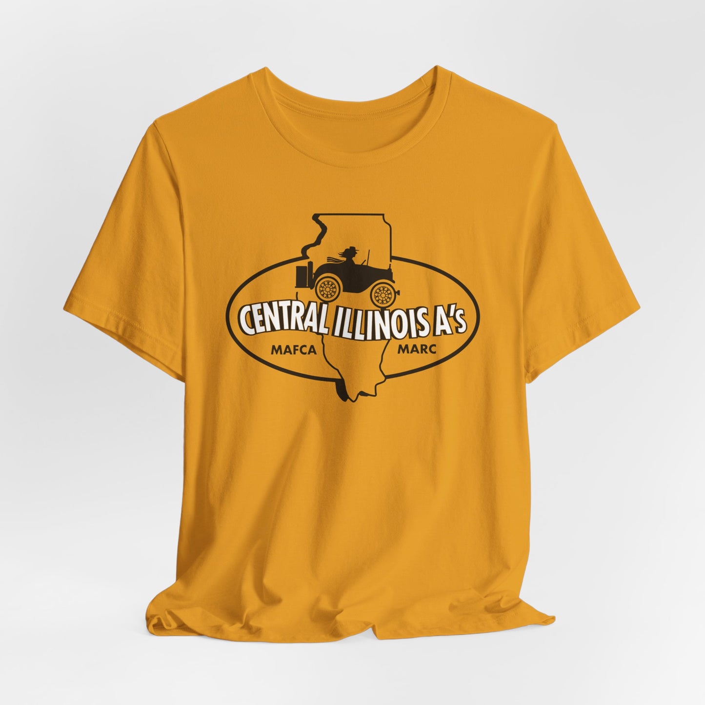 Central Illinois A's Vintage Car T-Shirt - Unisex Jersey Short Sleeve Tee