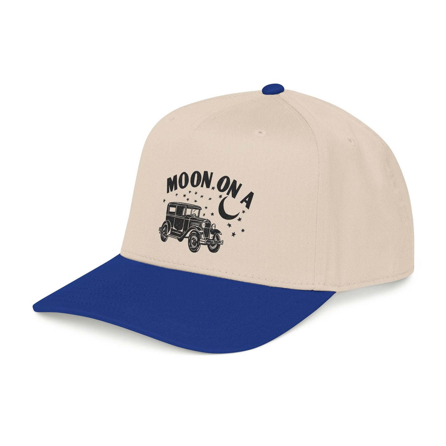 Moon On A - Printed Mid Profile Baseball Cap