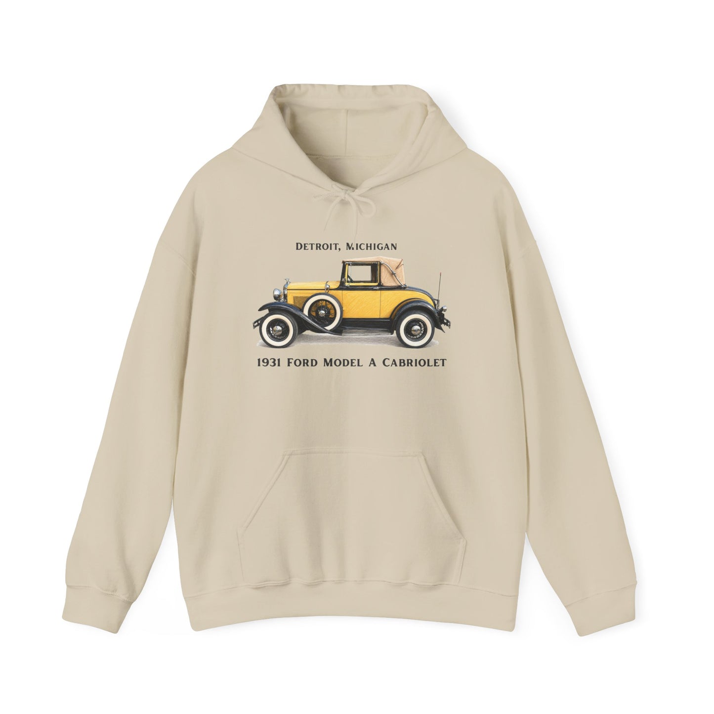 1931 Ford Model A Cabriolet Hoodie — Unisex Heavy Blend™ Hooded Sweatshirt (RP)