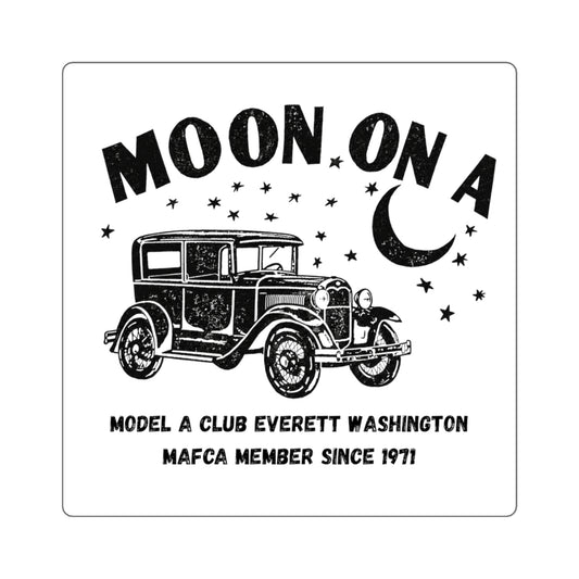 Moon On A Sticker — "Moon On A" Retro Automotive Decal