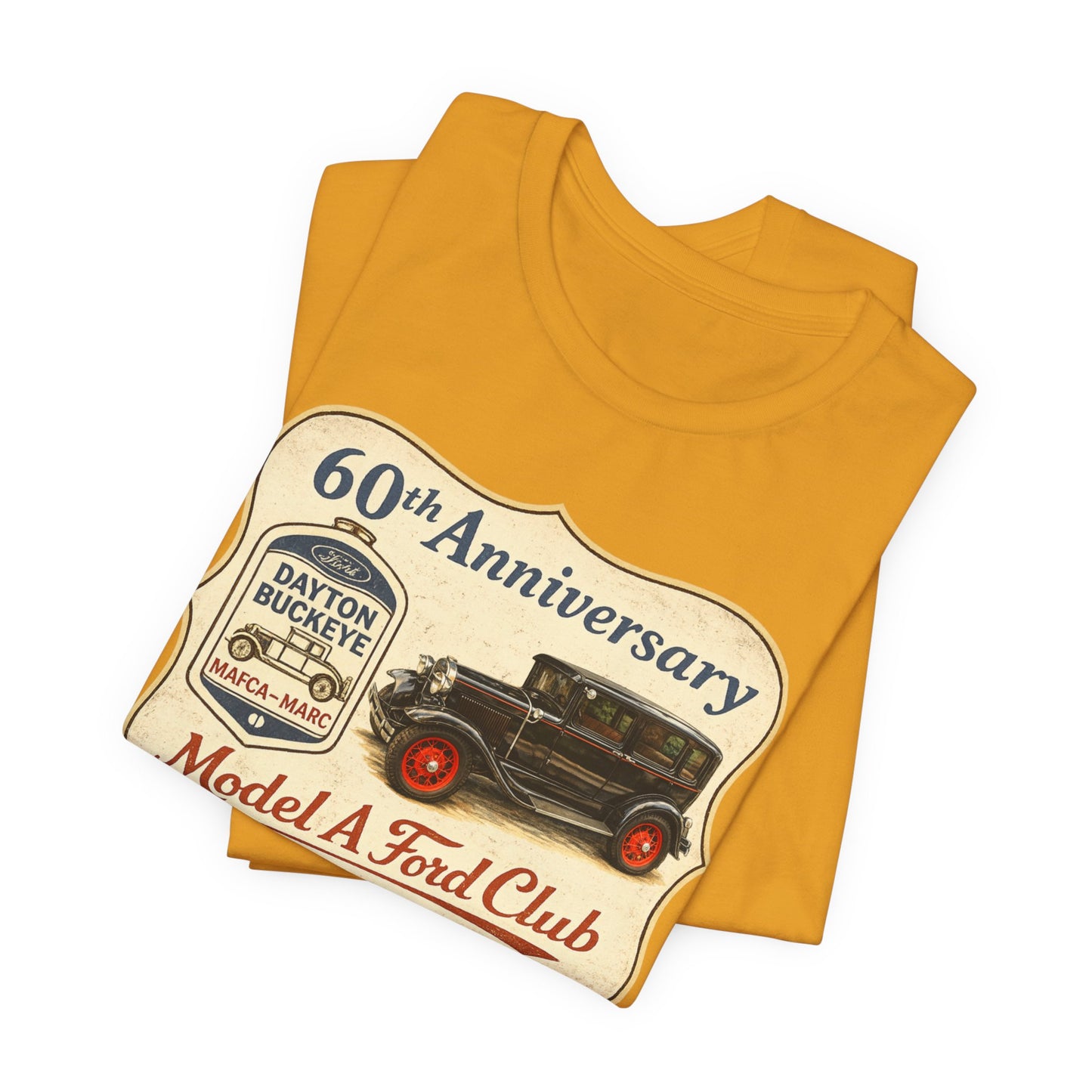 Dayton Buckeye Model A Ford Club 60th Anniversary Tee (SH) - Vintage Classic Car Shirt