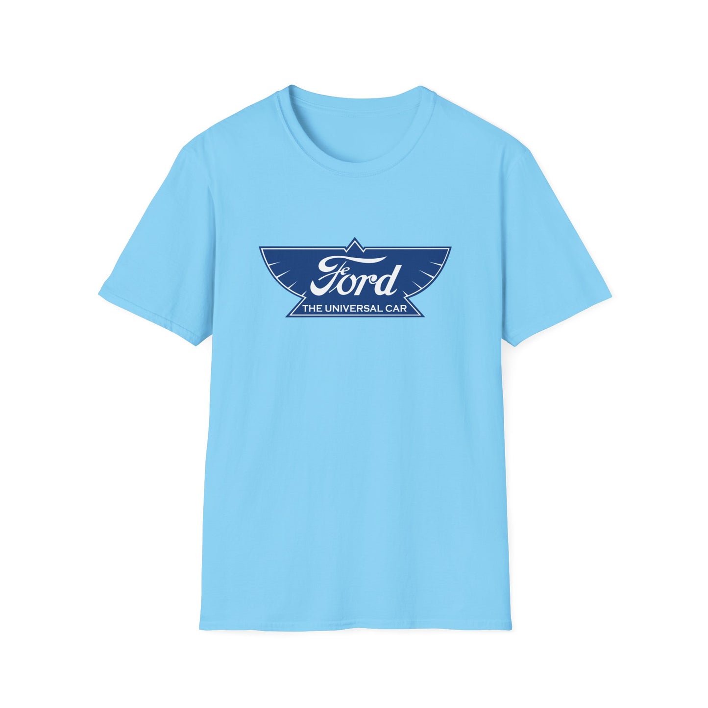Ford Logo T‑Shirt — Vintage 'The Universal Car' Blue Emblem