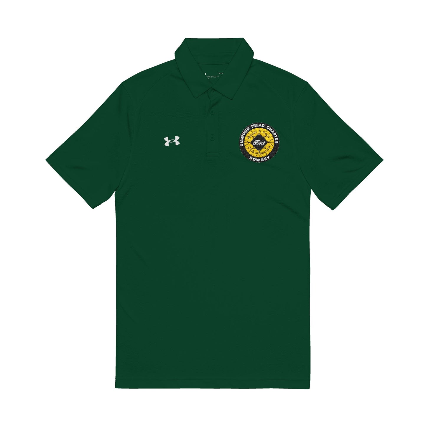Diamond Tread Chapter Downey Embroidered Crew Logo — Under Armour Performance Golf Polo