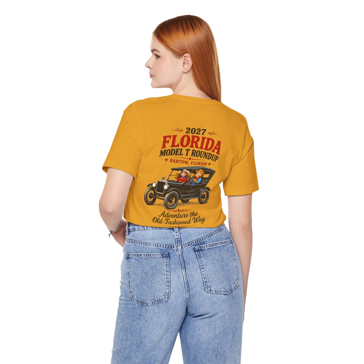 Florida Model T Roundup 2027 Soft-Style T-Shirt - Front and Back Graphics