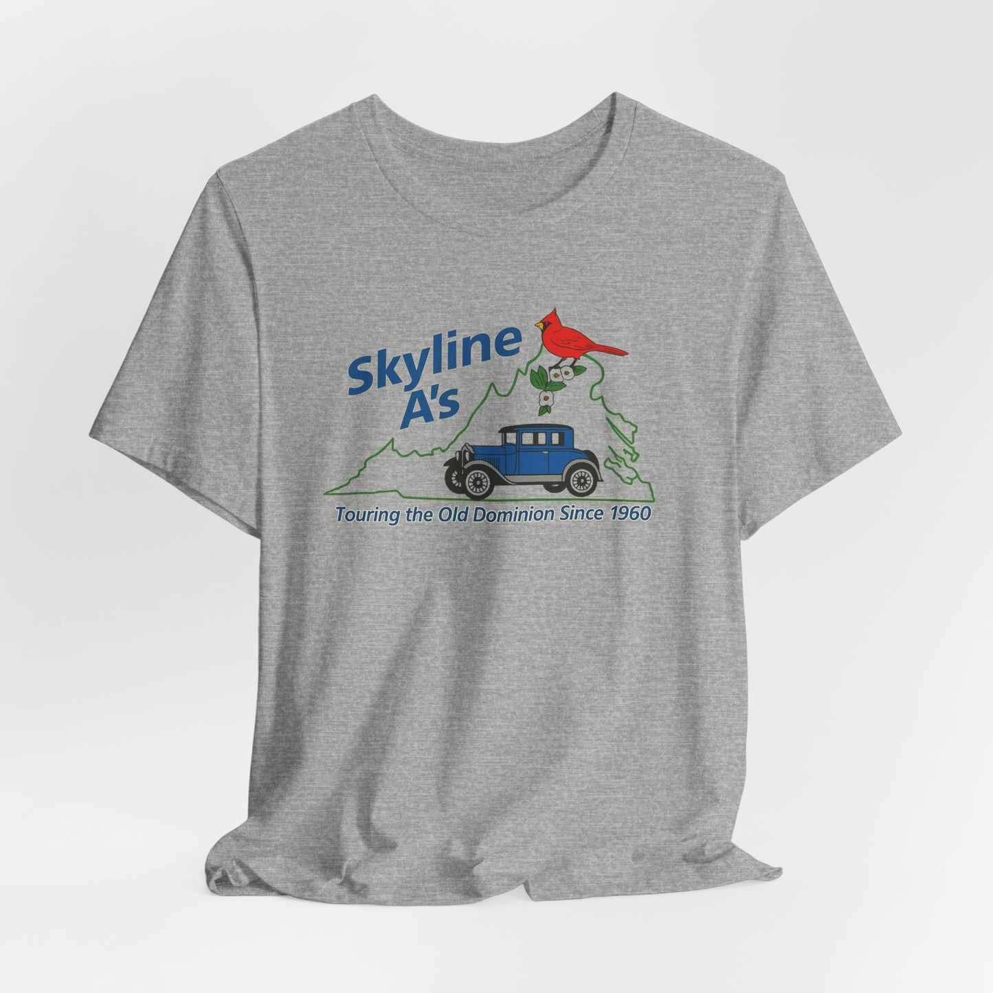 Skyline A's Virginia T‑Shirt — "Touring the Old Dominion Since 1960"