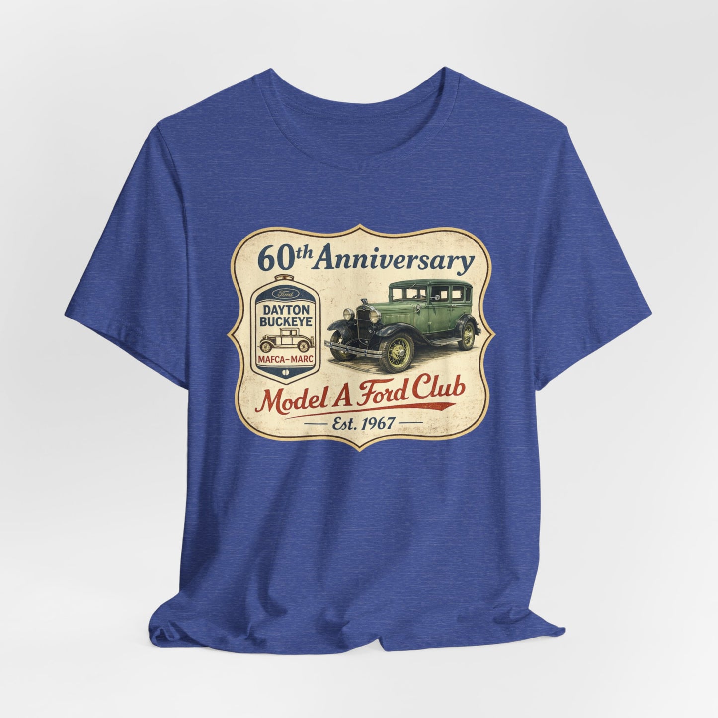 Dayton Buckeye Model A Ford Club 60th Anniversary Tee (SSG) - Vintage Classic Car Shirt
