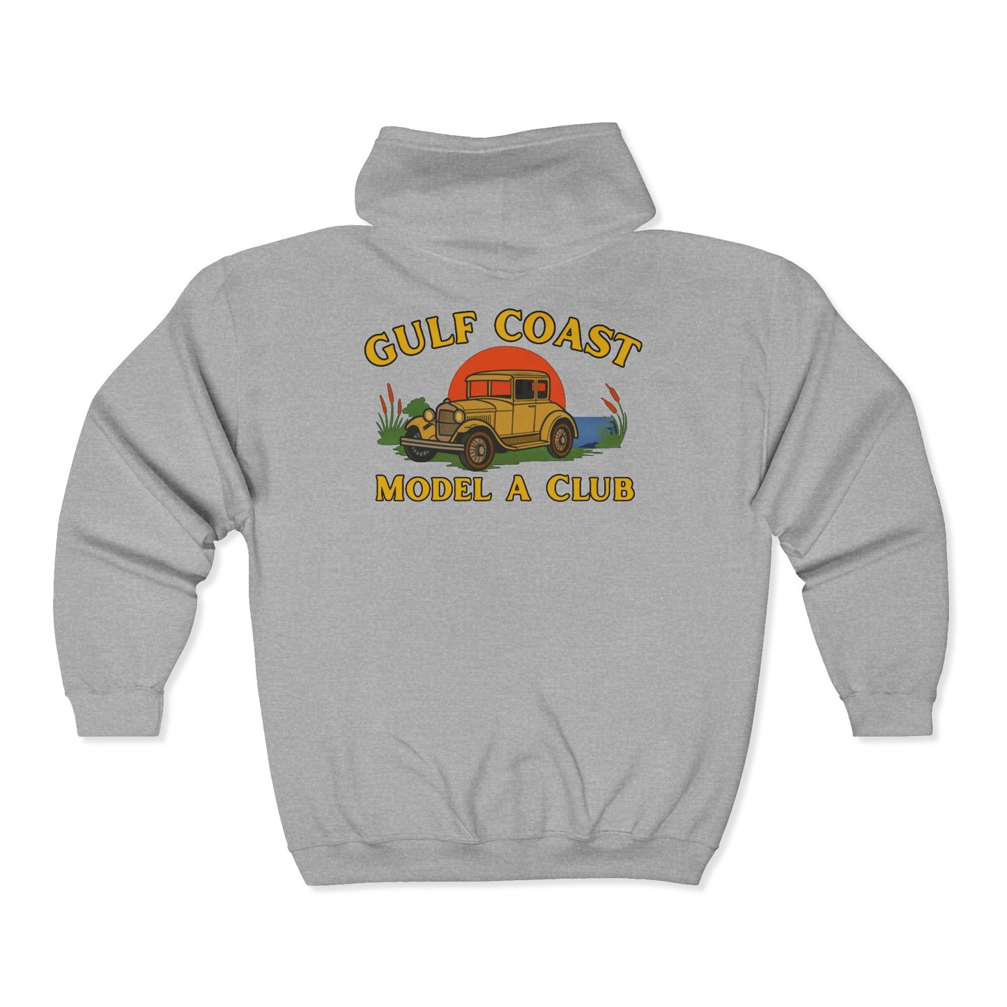 Gulf Coast Model A Club Zip Hoodie – Front and Back Logo