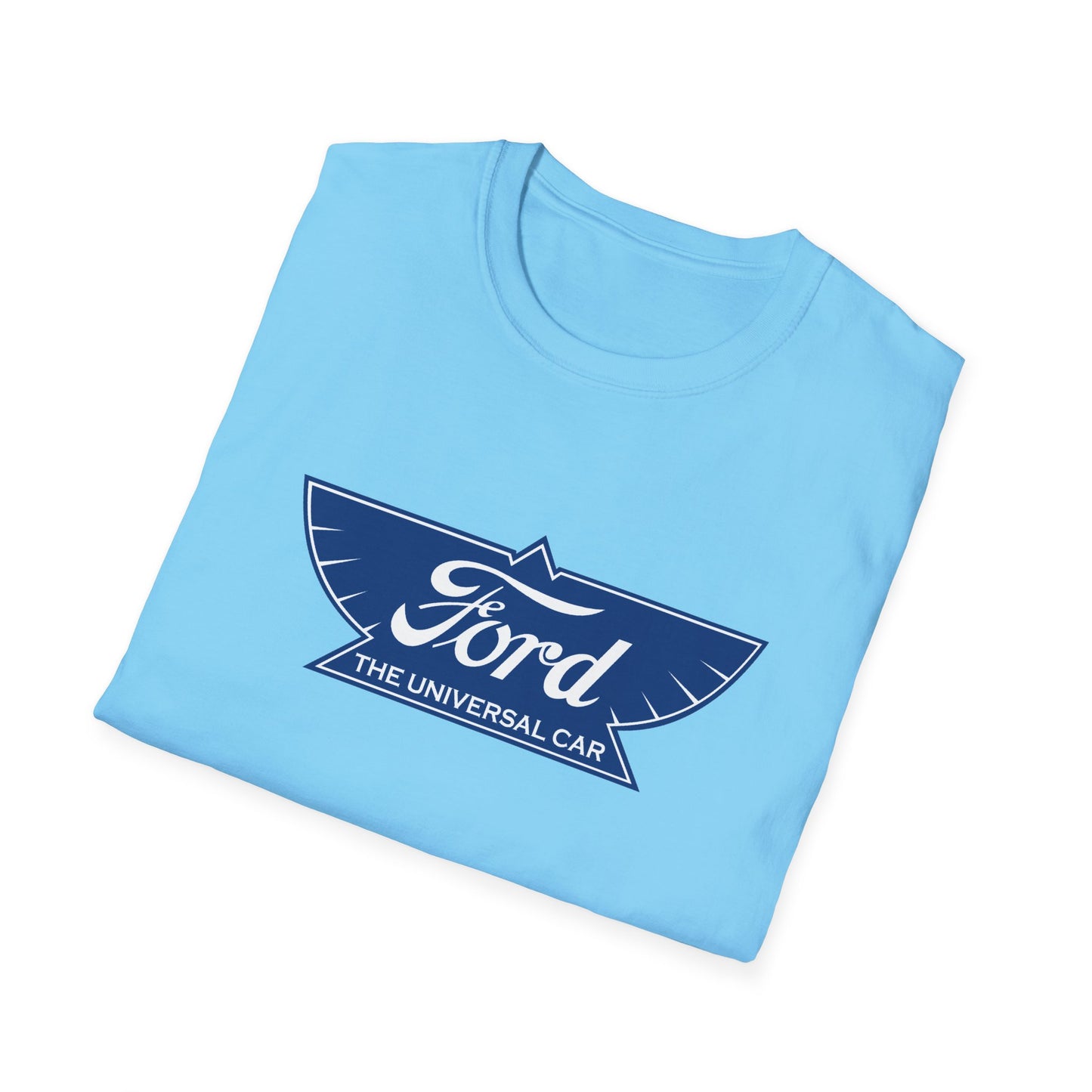 Ford Logo T‑Shirt — Vintage 'The Universal Car' Blue Emblem