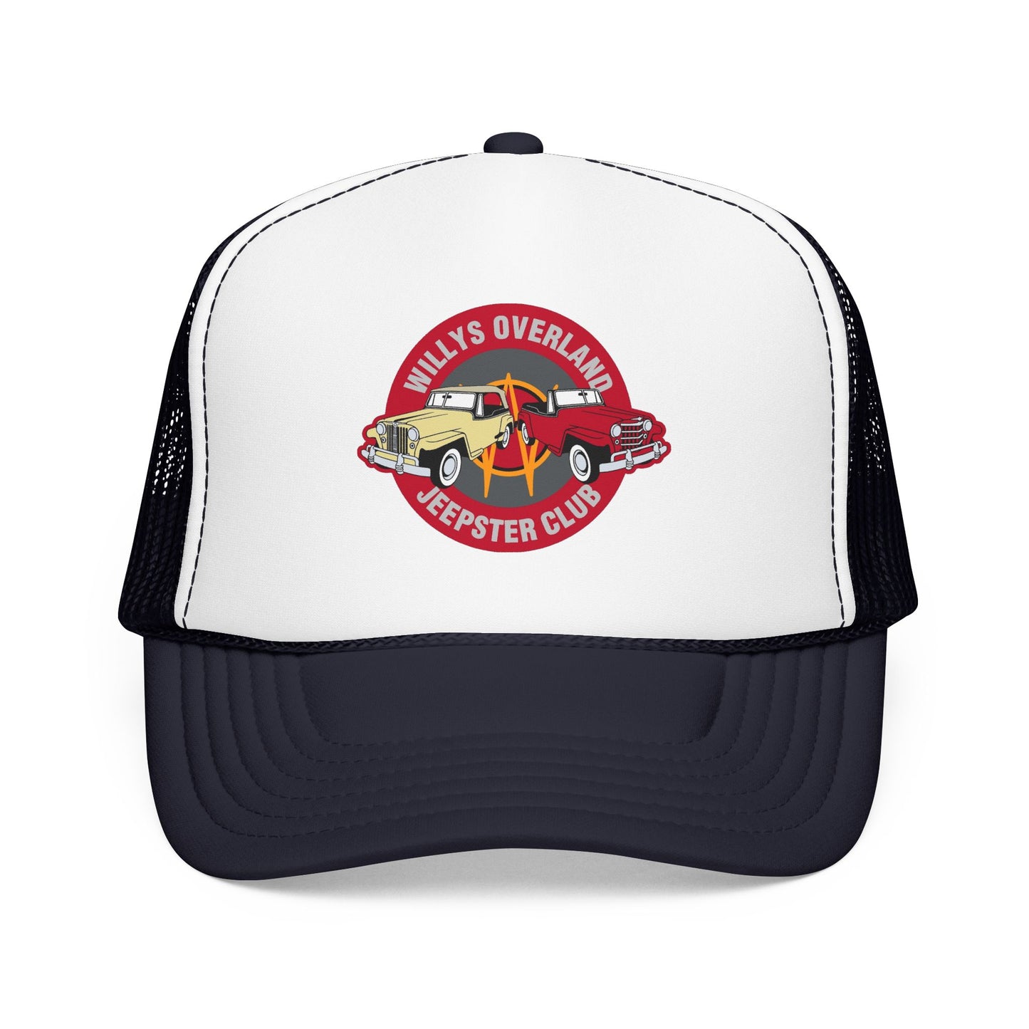 Willys Overland Jeepster Club Printed Trucker Hat