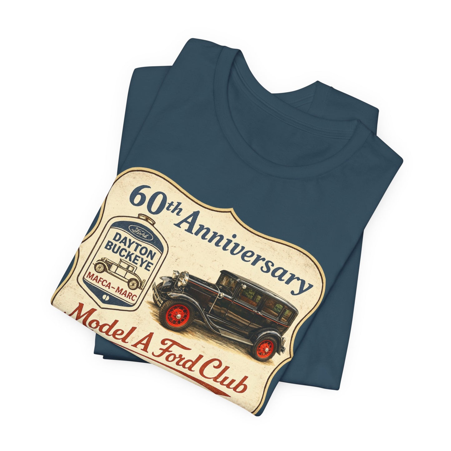 Dayton Buckeye Model A Ford Club 60th Anniversary Tee (SH) - Vintage Classic Car Shirt